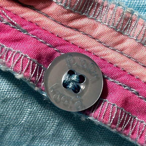 LILLY PULITZER Blue shorts Bee Preppy Pink Aqua Stripe Classic Women’s Size 2 - Picture 5 of 13